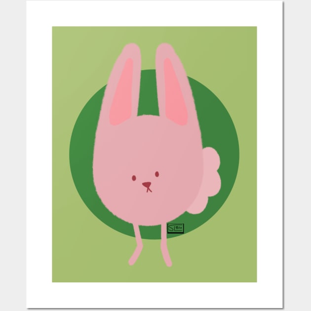 Sad little bunny Wall Art by SL blu